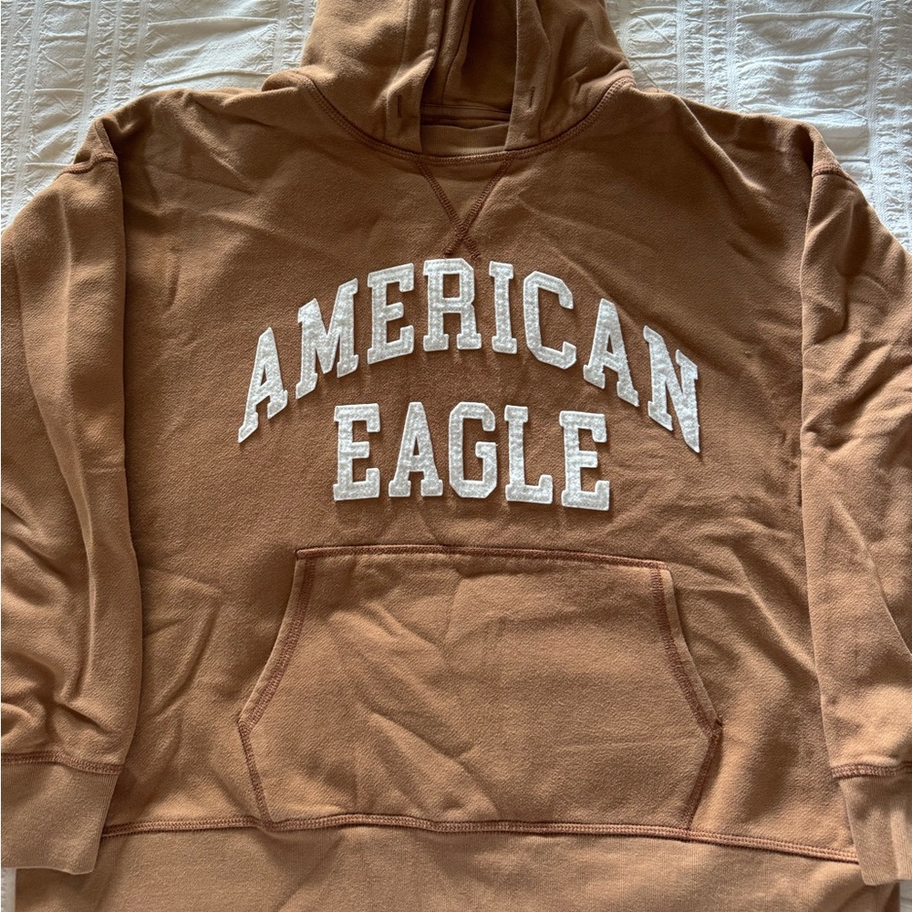 American Eagle Outfitters Men's Tan Hoodie